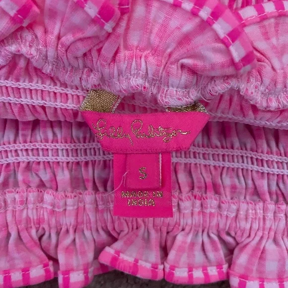 Lilly Pulitzer Pink Smocked Top - Picture 3 of 3